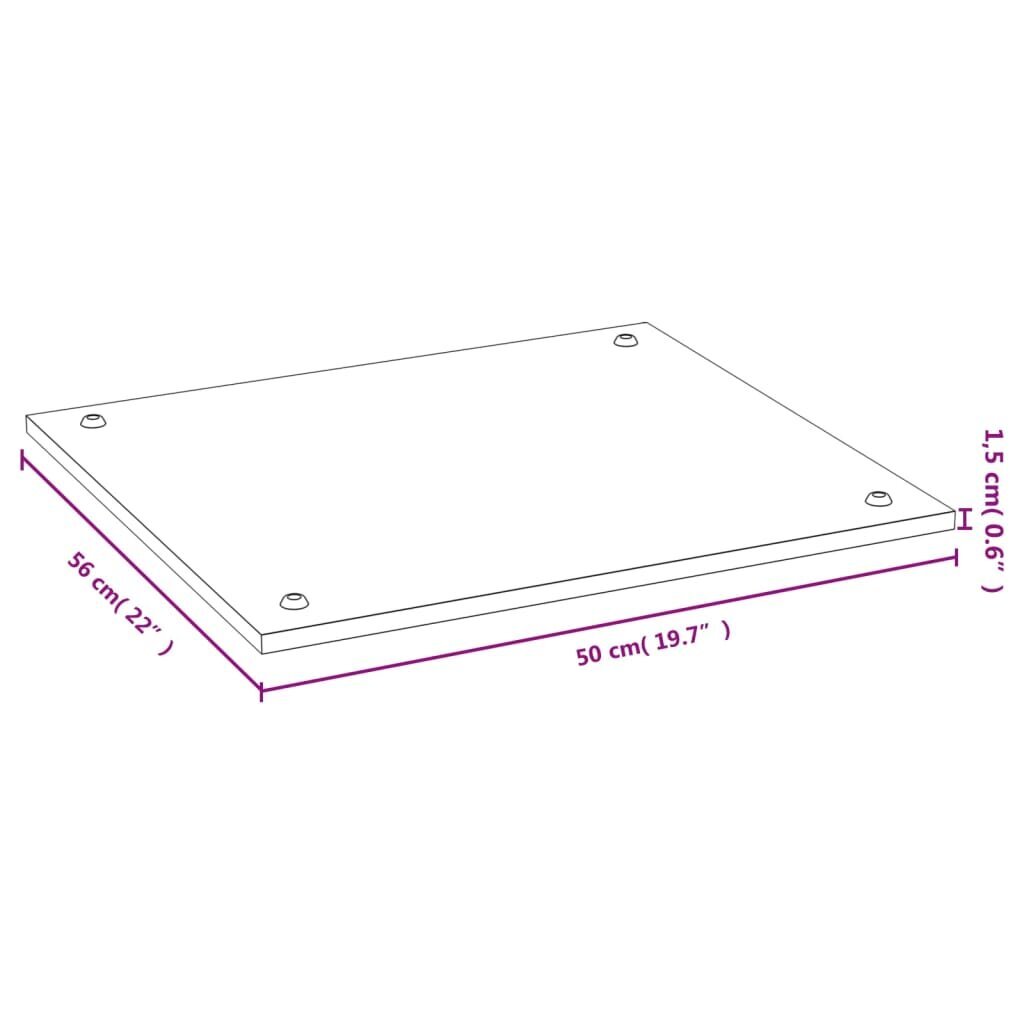 vidaXL plīts vāks, 50x56x1,5cm cena un informācija | Virtuves piederumi | 220.lv