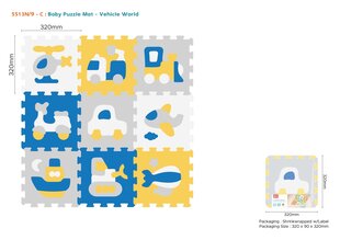Коврик-головоломка с транспортными средствами цена и информация | Развивающие коврики | 220.lv