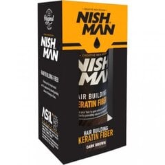 Загуститель кератиновый для волос Nishman Hair Building Keratin Fiber, Dark Brown, 21 г цена и информация | Средства для укладки волос | 220.lv