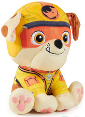 Plīša suns Paw Patrol (Ķepu patruļa) Jungle Pups Rubble Spin Master, dzeltens, 18 cm цена и информация | Мягкие игрушки | 220.lv