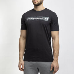 T-krekls vīriešiem Under Armour Camo Chest Stripe SS 1376830 001, melns cena un informācija | Vīriešu T-krekli | 220.lv