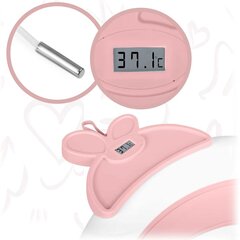 Складная детская ванночка с термометром и вкладышем, синяя цена и информация | Maudynių prekės | 220.lv