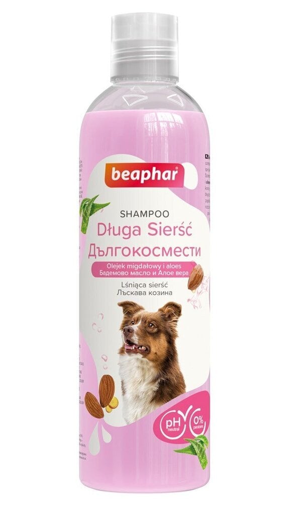 Šampūns suņiem Beaphar Long coat, 250 ml cena un informācija | Kosmētiskie līdzekļi dzīvniekiem | 220.lv
