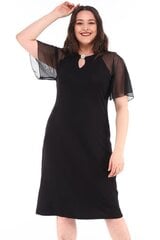 Черное платье с пряжкой T991-44/46 цена и информация | Платья | 220.lv