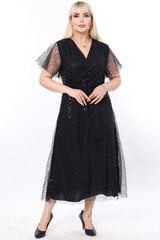 Damskie czarny Sukienka plus size цена и информация | Платья | 220.lv