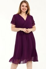 пурпурное коктейльное платье больших размеров с кружевом цена и информация | Платья | 220.lv