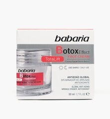 Sejas krēms Babaria Botox Effect Total Lift Face Cream, 50 ml cena un informācija | Sejas krēmi | 220.lv