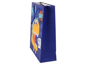 бумажный подарочный пакет - динозавр, 41,5x30x12 цена и информация | Упаковочные материалы для подарков | 220.lv