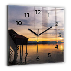 Sienas pulkstenis Saulriets Pie Ezera, 30x30 cm цена и информация | Часы | 220.lv