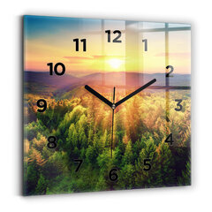 Sienas pulkstenis Saulriets Virs Kalniem, 30x30 cm цена и информация | Часы | 220.lv