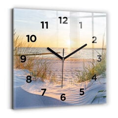 Sienas pulkstenis Saulriets Pie Jūras, 30x30 cm cena un informācija | Pulksteņi | 220.lv