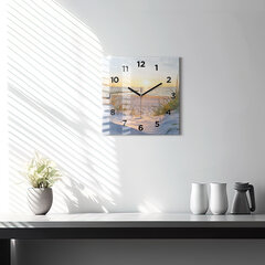 Sienas pulkstenis Saulriets Pie Jūras, 30x30 cm cena un informācija | Pulksteņi | 220.lv