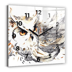 Sienas pulkstenis Pūces Gudrības Simbols, 30x30 cm cena un informācija | Pulksteņi | 220.lv