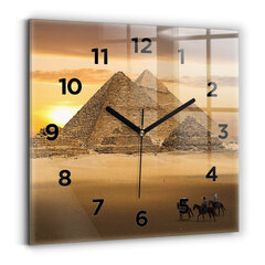Sienas pulkstenis Piramīdas Un Saulriets, 30x30 cm cena un informācija | Pulksteņi | 220.lv