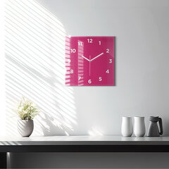 Sienas pulkstenis Rozā, 30x30 cm цена и информация | Часы | 220.lv