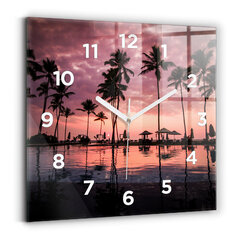 Sienas pulkstenis Plaukstas Havaju Salās, 30x30 cm цена и информация | Часы | 220.lv