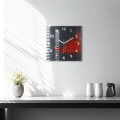 Sienas pulkstenis Sarkano Piparu Garšviela, 30x30 cm cena un informācija | Pulksteņi | 220.lv