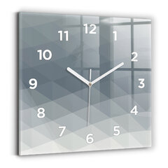 Sienas pulkstenis Pelēka Abstrakcija, 30x30 cm cena un informācija | Pulksteņi | 220.lv