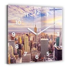 Sienas pulkstenis Saulriets Ņujorka, 30x30 cm cena un informācija | Pulksteņi | 220.lv