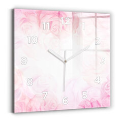 Sienas pulkstenis Rozes Abstrakcija, 30x30 cm cena un informācija | Pulksteņi | 220.lv