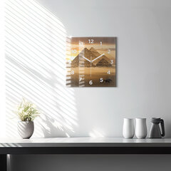 Sienas pulkstenis Piramīdas Un Saulriets, 30x30 cm cena un informācija | Pulksteņi | 220.lv