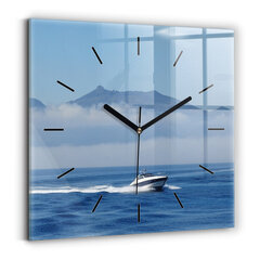 Sienas pulkstenis Plūstoša Laiva Okeānā, 30x30 cm цена и информация | Часы | 220.lv