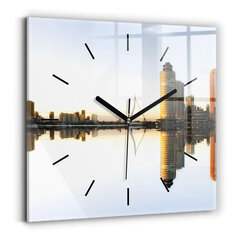 Sienas pulkstenis Pilsēta Pie Upes, 30x30 cm цена и информация | Часы | 220.lv