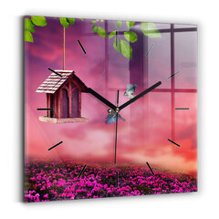 Sienas pulkstenis Putnu Māja, 30x30 cm cena un informācija | Pulksteņi | 220.lv