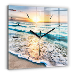 Sienas pulkstenis Pludmale, Jūra Un Smiltis, 30x30 cm cena un informācija | Pulksteņi | 220.lv