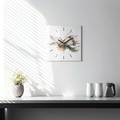 Sienas pulkstenis Putns Un Grāmata, 30x30 cm cena un informācija | Pulksteņi | 220.lv
