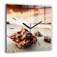 Sienas pulkstenis Pludmales Apvalks, 30x30 cm цена и информация | Часы | 220.lv
