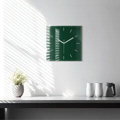 Sienas pulkstenis Zaļš, 30x30 cm cena un informācija | Pulksteņi | 220.lv