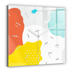 Sienas pulkstenis Pop Abstrakcija, 30x30 cm cena un informācija | Pulksteņi | 220.lv