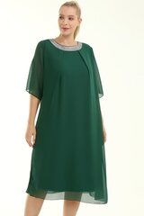 Великолепное зеленое платье для полных женщин. F2328-ZA-44/46 цена и информация | Платья | 220.lv