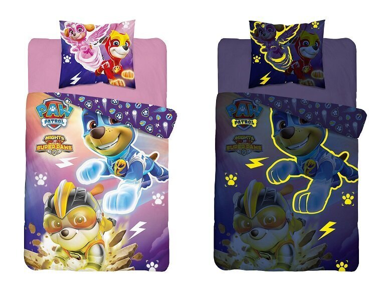 Paw Patrol bērnu gultas veļas komplekts, 160x200, 2 daļas цена и информация | Bērnu gultas veļa | 220.lv