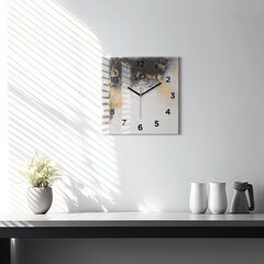 Sienas pulkstenis Māksliniecisks Marmors, 30x30 cm cena un informācija | Pulksteņi | 220.lv