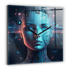Sienas pulkstenis Mākslīgais Intelekts, 30x30 cm cena un informācija | Pulksteņi | 220.lv