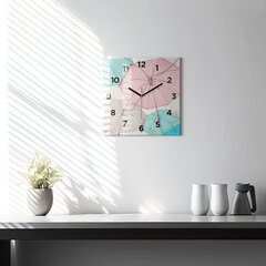 Sienas pulkstenis Pasteļa Lietussargi, 30x30 cm цена и информация | Часы | 220.lv