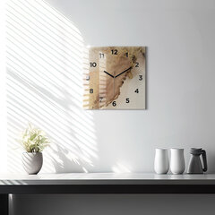 Sienas pulkstenis Mūsdienu Smilškrāsa, 30x30 cm цена и информация | Часы | 220.lv
