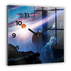 Sienas pulkstenis Lieliska Galaktika, 30x30 cm cena un informācija | Pulksteņi | 220.lv
