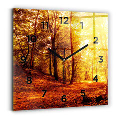 Sienas pulkstenis Meža Ainava Saulē, 30x30 cm cena un informācija | Pulksteņi | 220.lv