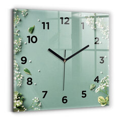 Sienas pulkstenis Mazi Ziedi, 30x30 cm cena un informācija | Pulksteņi | 220.lv