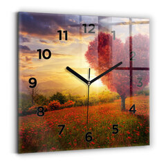 Sienas pulkstenis Mīlestības Koks, 30x30 cm cena un informācija | Pulksteņi | 220.lv