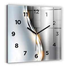 Sienas pulkstenis Metāla Abstrakcija, 30x30 cm cena un informācija | Pulksteņi | 220.lv