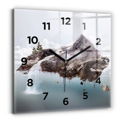 Sienas pulkstenis Lidojošā Sala Un Ūdenskritums, 30x30 cm cena un informācija | Pulksteņi | 220.lv