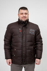 Стёганая куртка мужская, коричневая (капюшон потерян) цена и информация | Мужские куртки | 220.lv