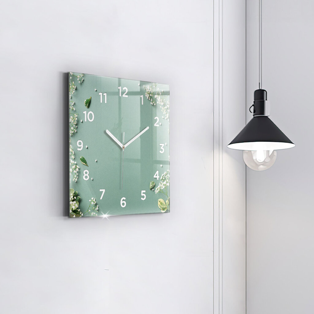 Sienas pulkstenis Mazi Ziedi, 30x30 cm цена и информация | Pulksteņi | 220.lv