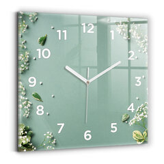 Sienas pulkstenis Mazi Ziedi, 30x30 cm cena un informācija | Pulksteņi | 220.lv