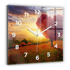 Sienas pulkstenis Mīlestības Koks, 30x30 cm cena un informācija | Pulksteņi | 220.lv