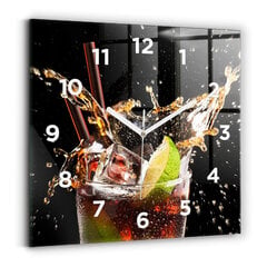 Sienas pulkstenis Ledus Dzēriens, 30x30 cm cena un informācija | Pulksteņi | 220.lv